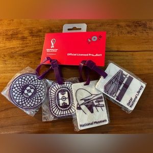 Luggage Tag Set Of 4 Qatari Burgundy FIFA 2022 EDITION